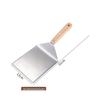 Stainless Steel Curved Shovel with Beech Handle for Pizza, Cake, Pancake, Griddle, Steak, and Cooking.