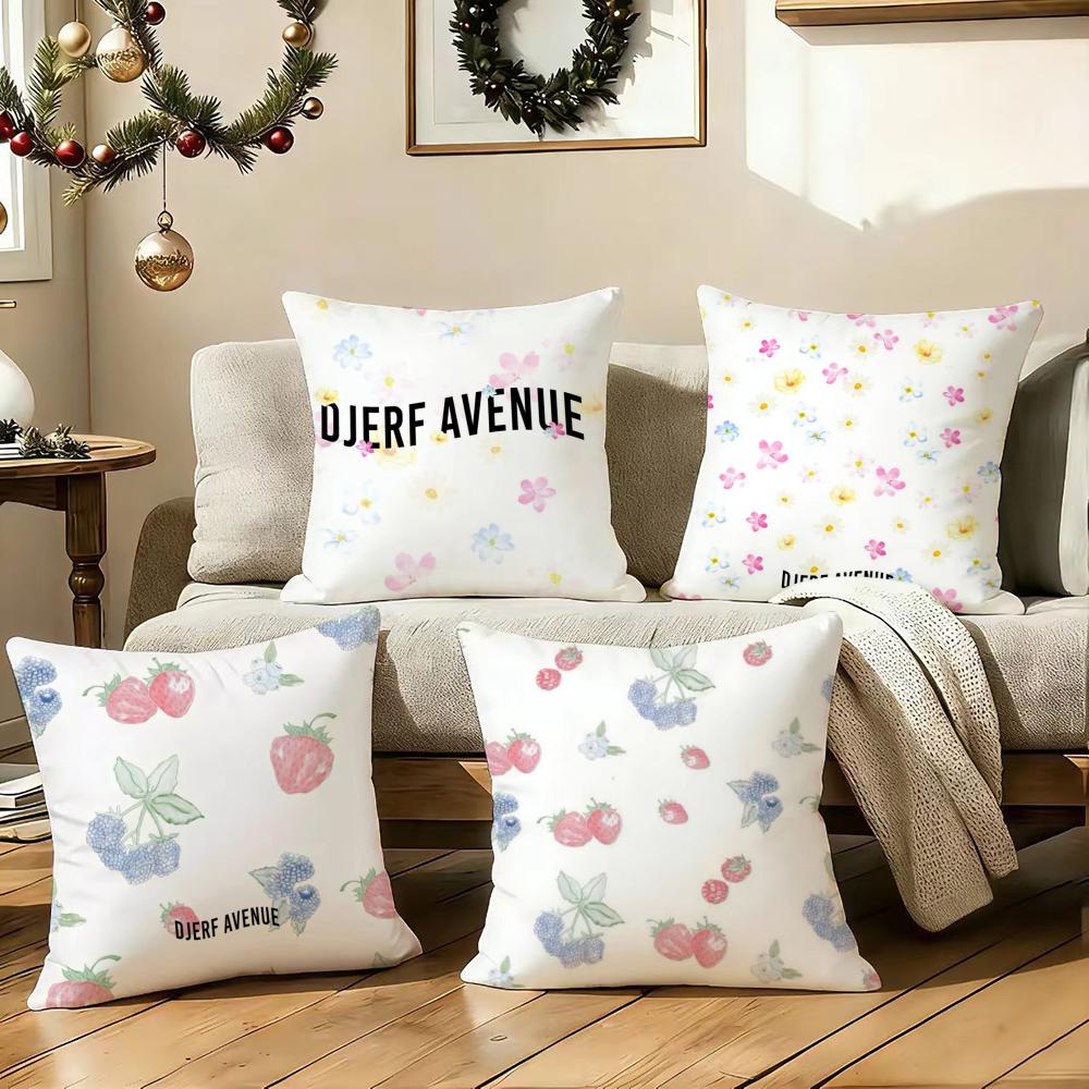Summer Berries D-Djerf Avenue Cushion Cover Soft Plush Double-Sided Pillow Cover Cozy Sofa Cushion Case Living Room Home Gift
