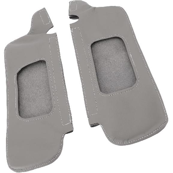 Sun Visor Protector Cover for 1994-2004, PU Leather, Gray, 2 Pieces