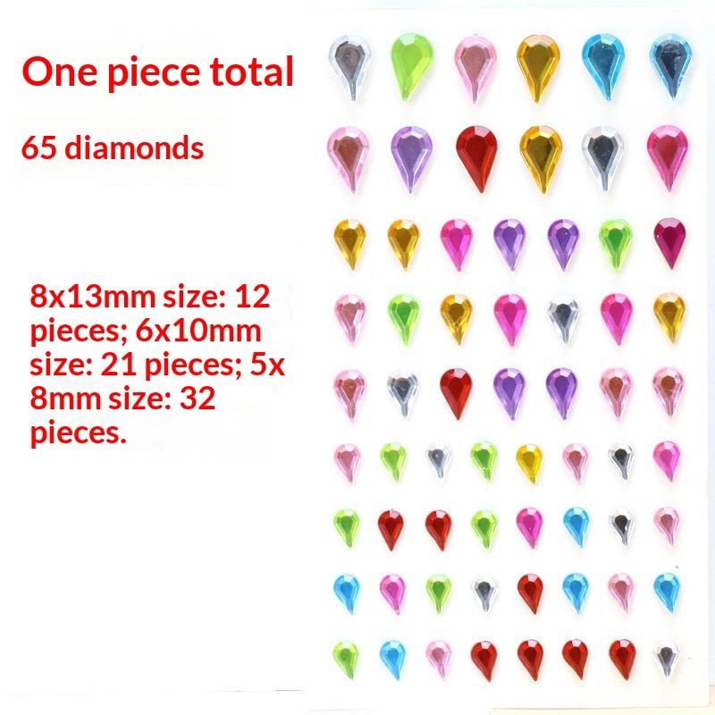 1Sheet Self Adhesive Rhinestone Jewelry Stickers On Face Gem Stickers Crystal Crafts Nail Body Makeup Card Making Craft Supplies