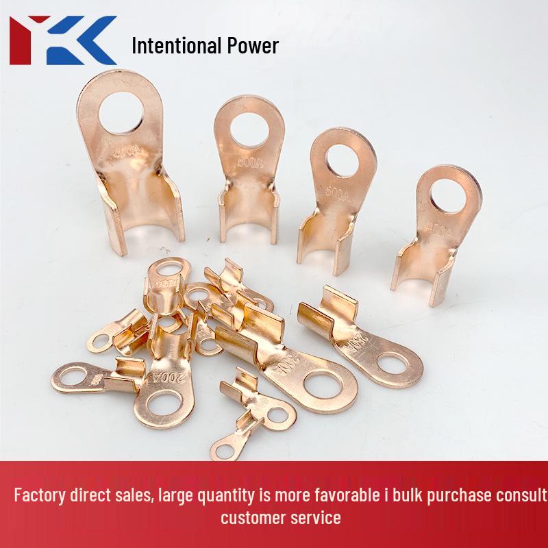 Purple Copper Open Nose Crimp Terminals: OT Copper Lugs 10A-1000A, Tinned Electrical Wire Connectors