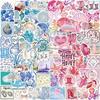 100 Blue Pink Coast Aesthetic Graffiti Stickers DIY Decorative Guitar Notebook Suitcase DIY Waterproof