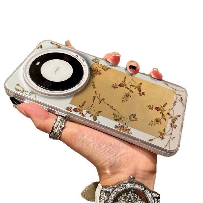 Retro flower is suitable for Huawei mate80 mobile phone case mate80promax new mate70 all-inclusive anti-drop.