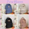 Student Backpack Girls Boys Large Capacity Nylon With Embroidered Letter Design For Travel And School Use