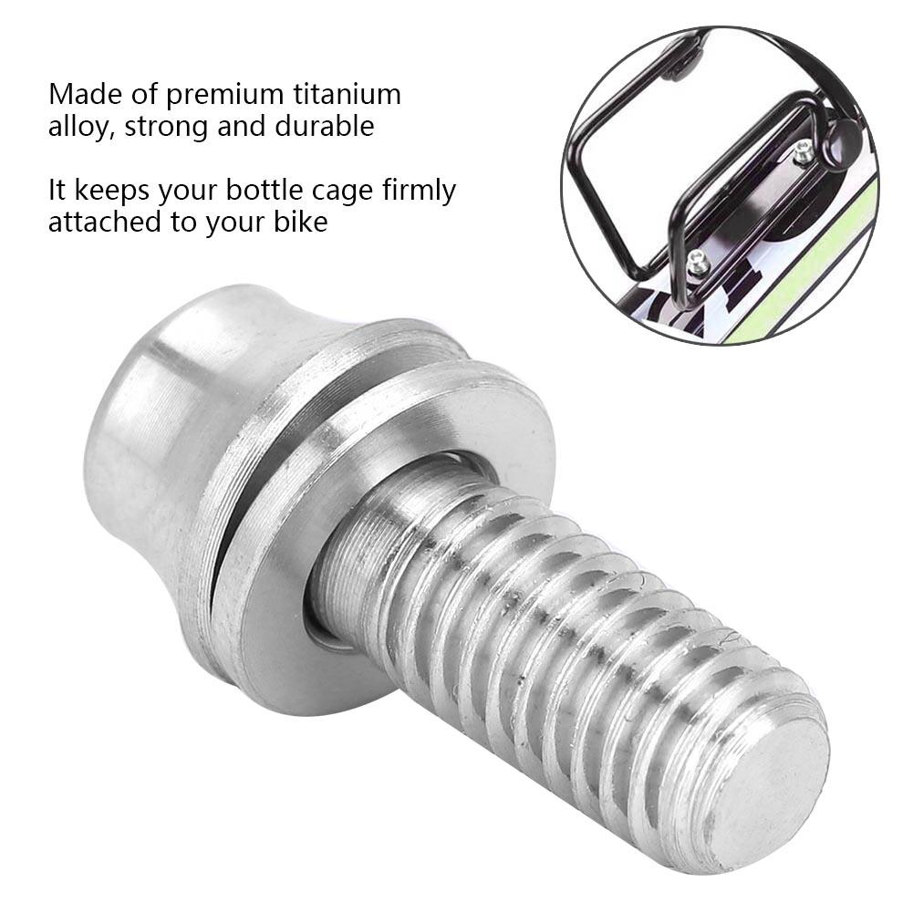 Bicycle Titanium Alloy Water Bottle Cage Screw Bolt M5x12 16mm with Washer (Titanium M5x12)