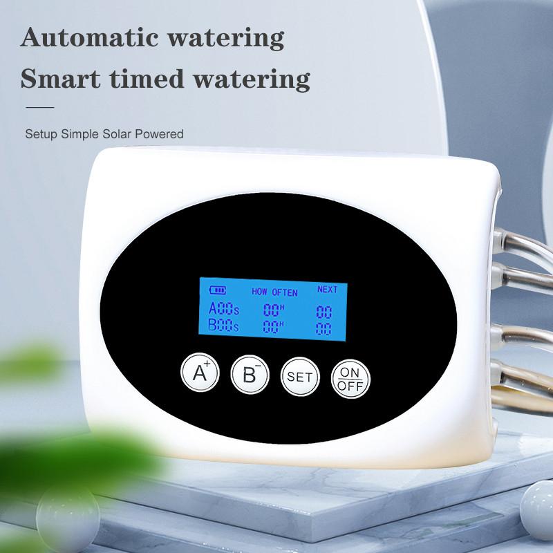 Gartenwasserpumpe Doppelpumpe Intelligentes Tropfbewässerungssystem Zeitschaltuhr Solarenergie Topfpflanze Automatisches Bewässerungsgerät