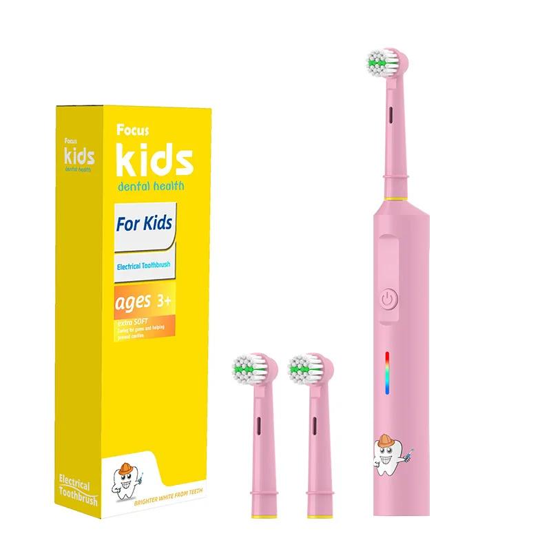 Fully Automatic 360 Rotating Electric Toothbrush children's electric toothbrush USB Charging with Timer Soft Bristles