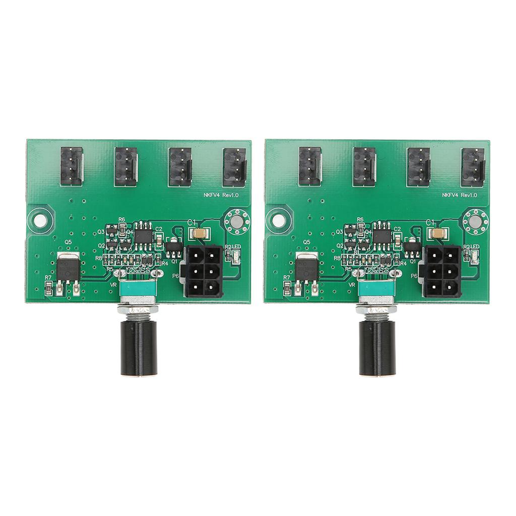 2PCS PC Fan Pressure Speed Adapter PWM 2Pin 3Pin 4Pin Fan Adapter 4 Way Shunt 12V Speed