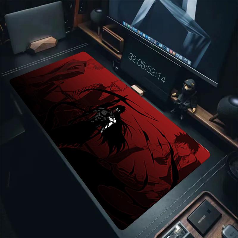 HD Anime Mauspads XXL Bleach Mauspads Kurosaki Ichigo Große Computer-Mausmatten Gummi Manga Schreibtischmatten 40x90CM Große Laptop-Matten