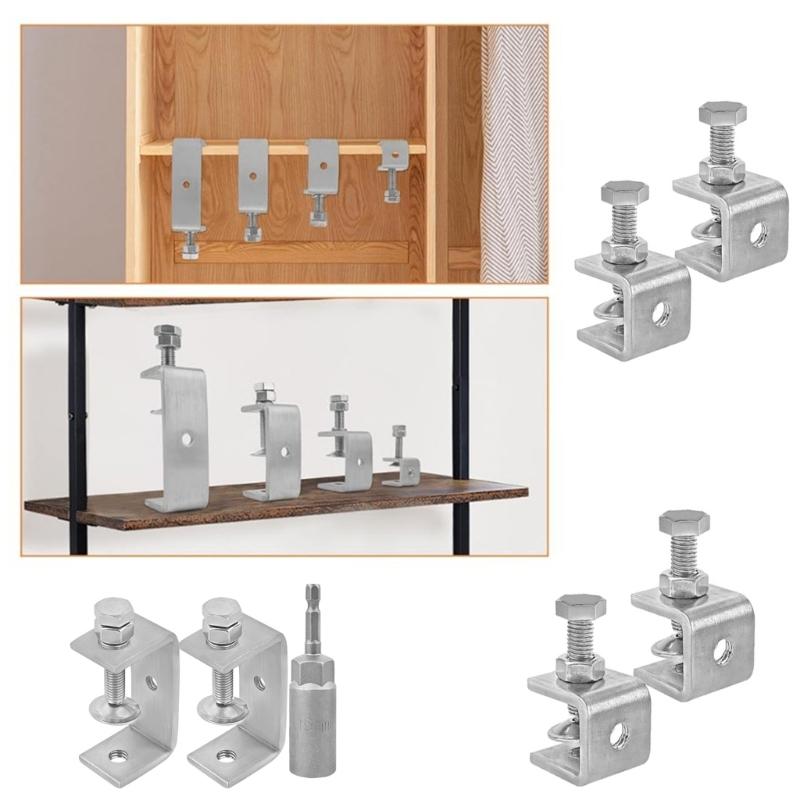 Kraftig 304 Stål C-klämmor set 20mm Träbearbetning Små Tigrar Klämmor Säkert Grepp C-klämmor Enkel Användning för Träbearbetning