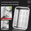 HANDUNYOU Large Stainless Steel Rectangular Drain Basket