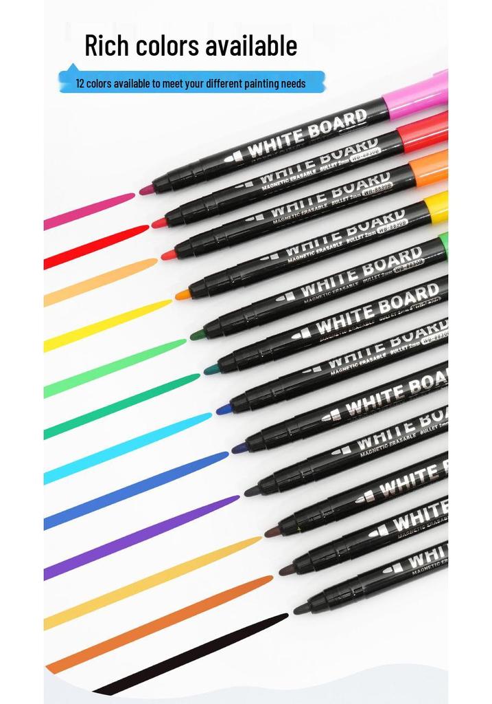 Letu 8830A Magnetic Whiteboard Marker with Eraser - Eco-friendly, Colorful, Easy-to-Erase Pen for Children & Students