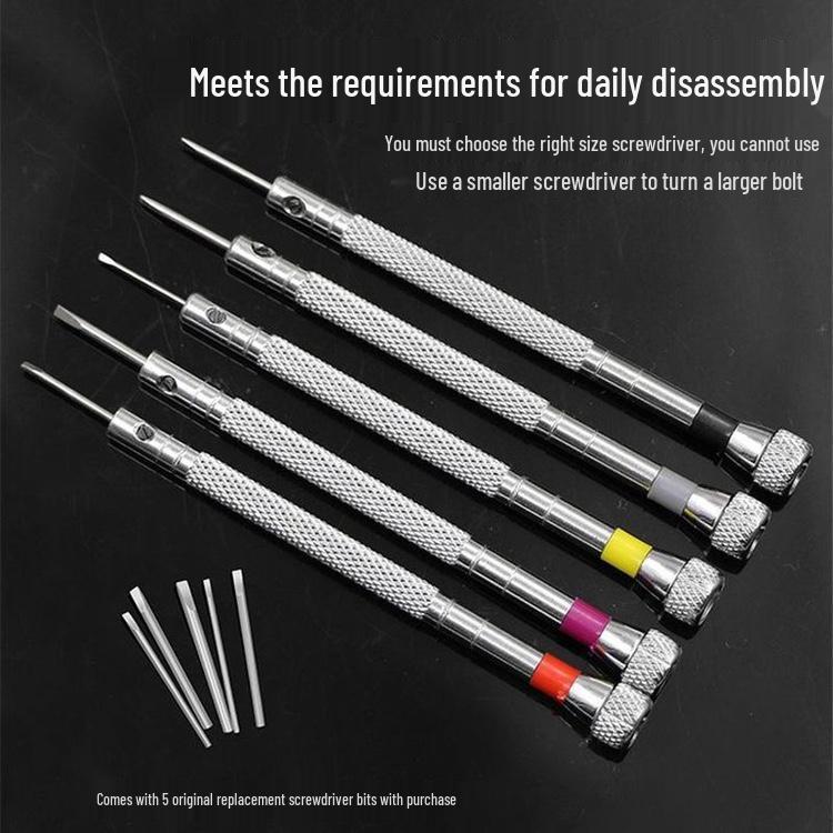 Mini Screwdriver Set for Watch & Eyeglass Repair - Flathead & Phillips Tools