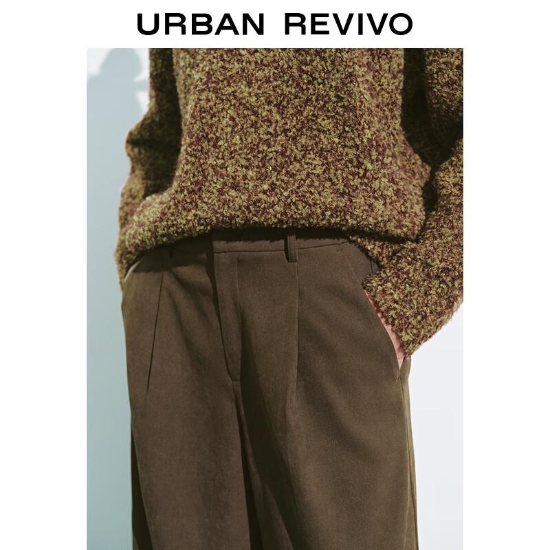 UR Women's Retro Half-Elastic High-Waist Wide-Leg Pants