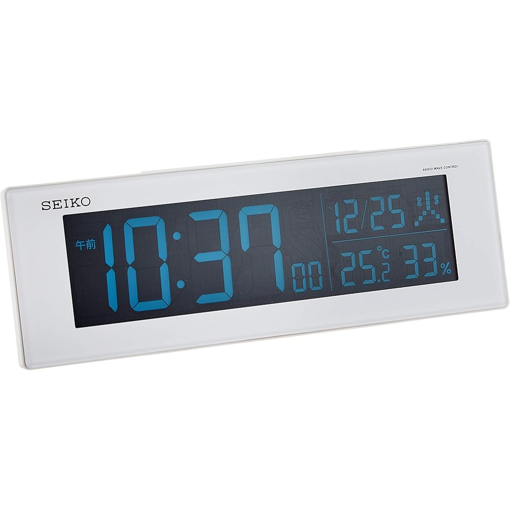 Seiko Clock Seiko Clock Table Clock 02: White Pearl Dimensions: 7.3 × 22.2 × 4.5 cm Alarm Clock R...