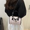 Summer pink bow portable pillow bag women's bag  new highend ballet messenger bag