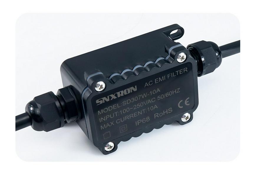 EMI 220V Single Phase 10A Power Cable with C13 Interface & Anti-interference Filter for HIFI Audio