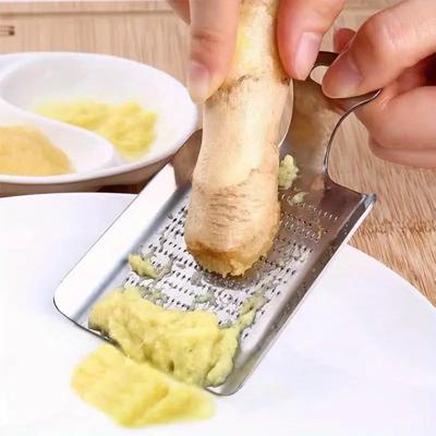 Tritatutto per verdure in acciaio inox, aglio, zenzero, radice, cucchiaio da cucina, piccoli utensili da cucina, tritatutto per verdure in acciaio inox multifunzionale
