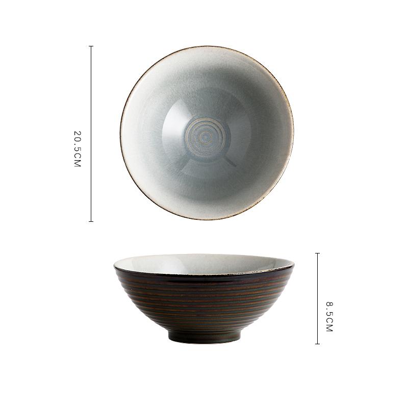 Japanese Vintage Porcelain Bowl Creative Homehold Lamian Noodles Instant Noodle Bowl Vegetable Salad Rice Soup Bowls Kitchenware