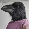 Raven Latex Mask Animal Head Cover Funny Cosplay Prop Halloween Party