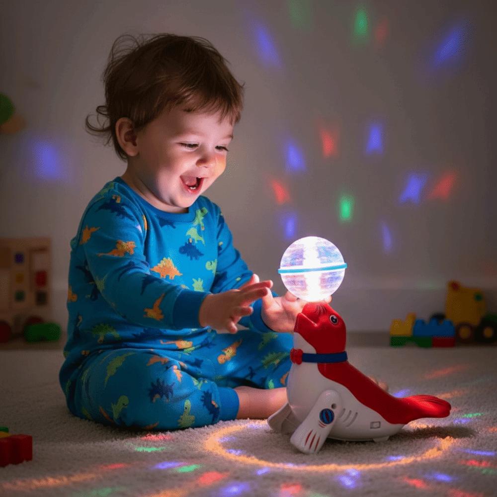 Colorful Sound Stunt Top Ball Light Cute Design Electronic Pet Toy  Baby's Favorite Gift