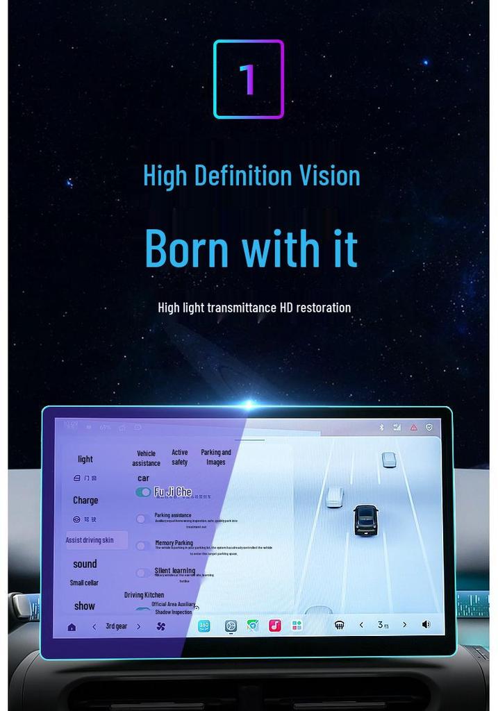Leapmotor A10 Central Control Screen Protector for 26 Models - Tempered Film for Car Navigation and Dashboard Display