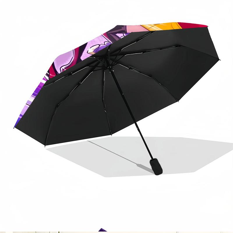 KPop Demon Hunters Print Automatic Open Close Umbrella, Portable Foldable Umbrella, for Outdoor Commute Camping Trip, Ideal Birthday Gift