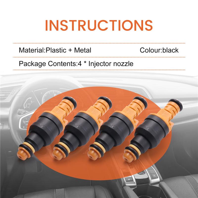 HOT-4PCS Car Fuel Injectors Set 0280150762 Fit For 405 505 Volvo 240 244 245 740 780 940 1.9L 2.2L 2.3L,4PCS Car Fuel In
