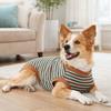 Striped Dog Recovery Clothes Washable Fleece Anti-Licking Vest Dog Four Legged Vest  Female Spay