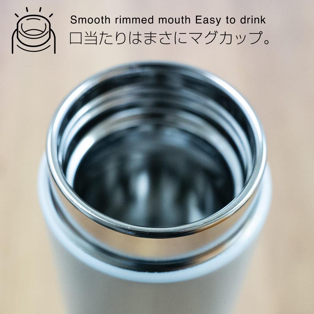 Tiger Thermos Water Bottle 500ml Screw Mug Bottle 6 Hours Warm and Cold Retention Home Tumbler Usable Frost White MMZ-K050WF