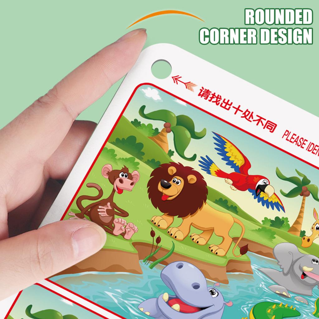 32 Cards Focus Training Spot The Difference Game For Kids Aged 3 And Up Find The Difference Cards for Observation Skills