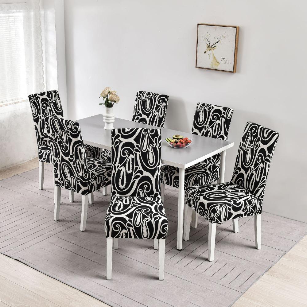 Stretch Stuhlhussen Elastische Esszimmerstuhl Überwürfe Komplettset für Hotel Restaurant Bankettstühle