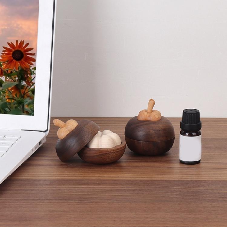 Wood Essential Oil Diffuser Mangosteen Shape Aromatherapies Diffuser for Home Office Bedroom Car Decors Oil Diffusers