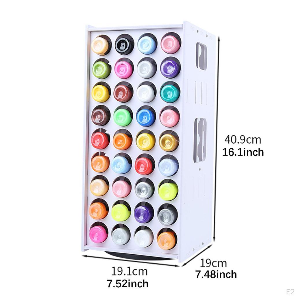 Vertical Paint Rack Stand Rotating Stable Pigments Shelf Bottle Organizer Art Supplies 72