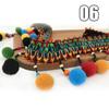 1 Yard Tissu Dentelle à Pompons Style Ethnique Gland Bordure Pompon Décoration Boule Pompon Ruban à Franges Garniture Bricolage Artisanat Vêtement Accessoire de Couture