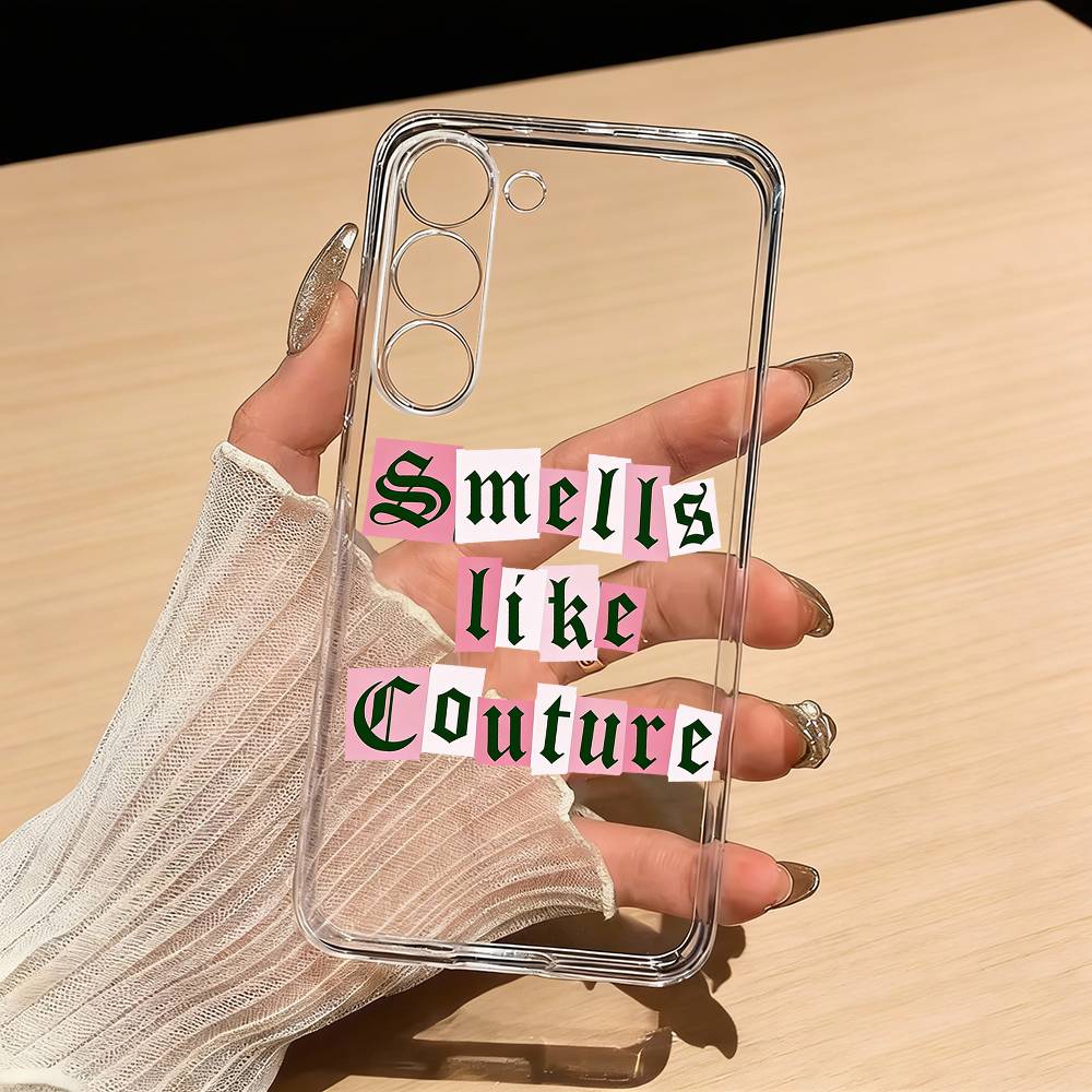 J-Juicy C-Couture Phone Case For Samsung S25,S24,S21,S22,S23,S30,Ultra,S20,Plus,Fe,Lite Transparent Cover