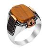 New European and American Retro Two-color Men's Ring Jewelry
