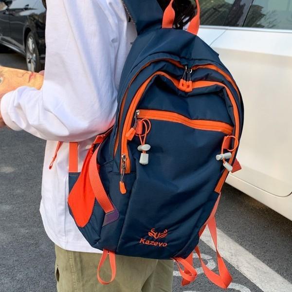 Schoolbag simple and lightweight multi-functional anti-splashing travel mountaineering backpack student class men's and women's nylon outdoor backpack