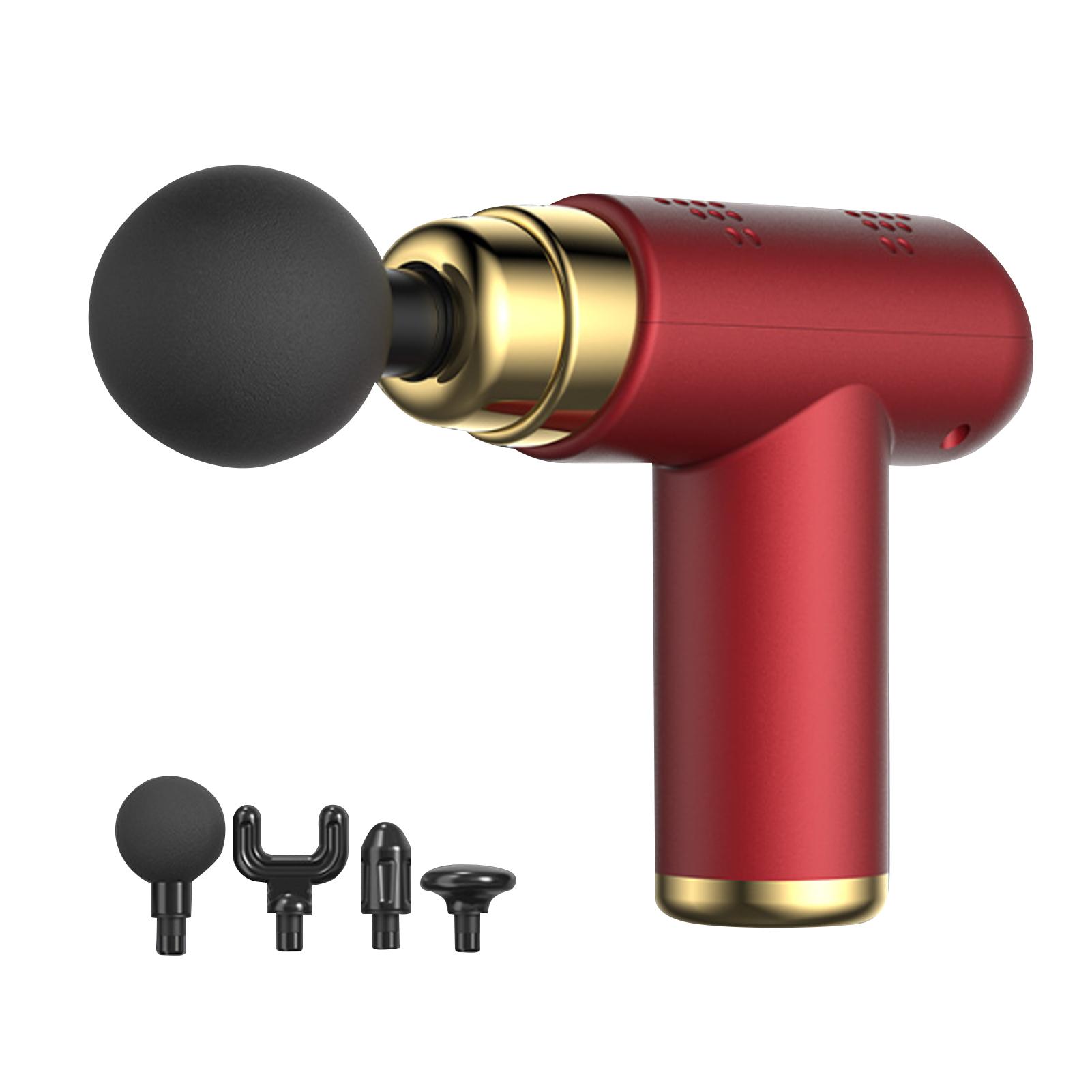 

Масажний пістолет Fascia Масажер для релаксації м’язів Портативний ручний електричний масажний пістолет для тіла з 4 червоний