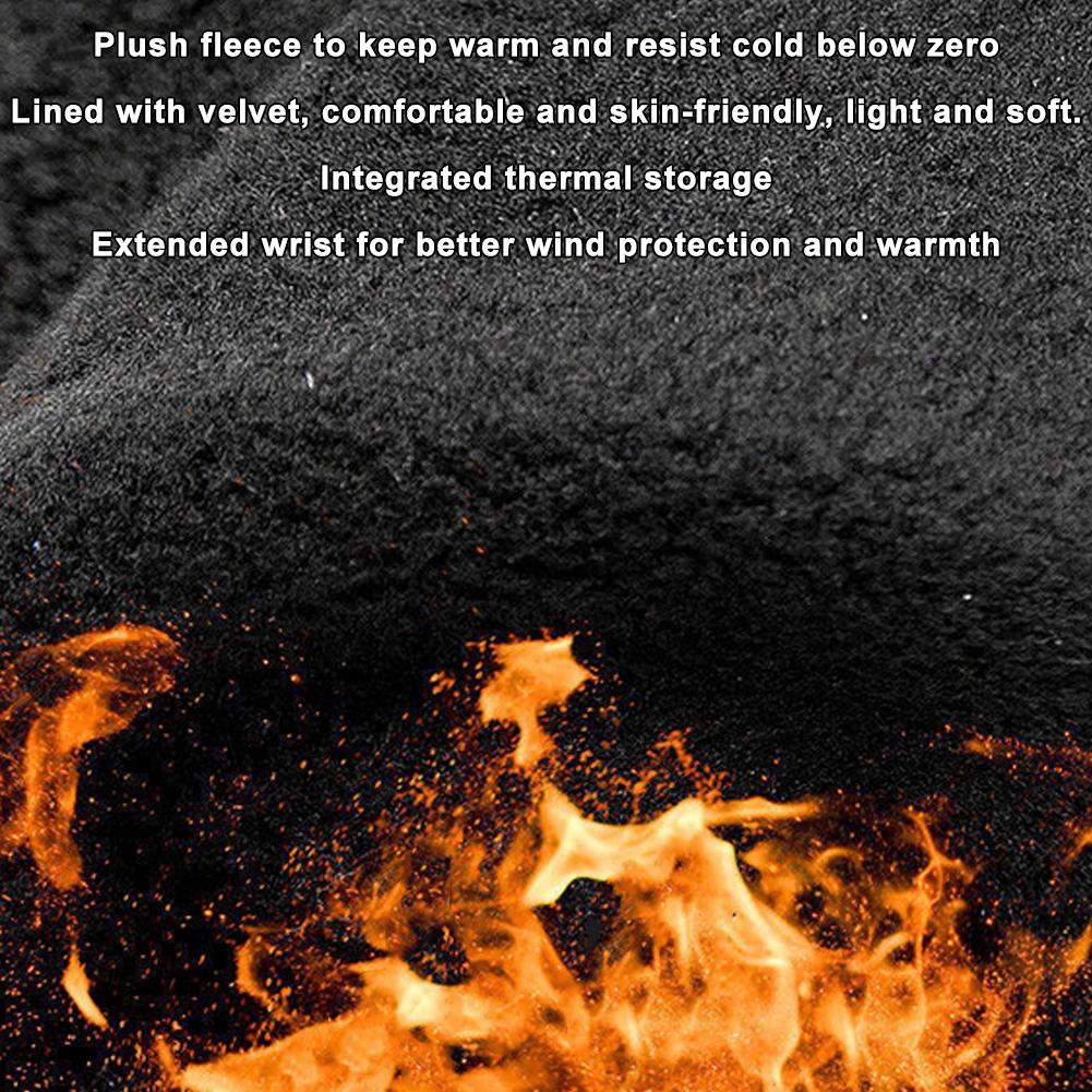 Autumn Winter Warm Men's Gloves Outdoor Cycling Sports Waterproof Touch Screen Glove For Men Women Plush Warm Slip-Proof Gloves