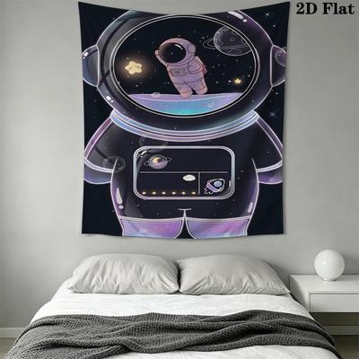 Cute Astronaut Pattern Home Decor Tapestry, Wall Hanging, Decorative RV Wall Cloth.MGT0918241