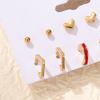 12pcs Simple Set Multiple Styles Earrings, Women's Fall And Winter Daily Match, Attend A Party Vacation Dating Gift, Perfect Gif