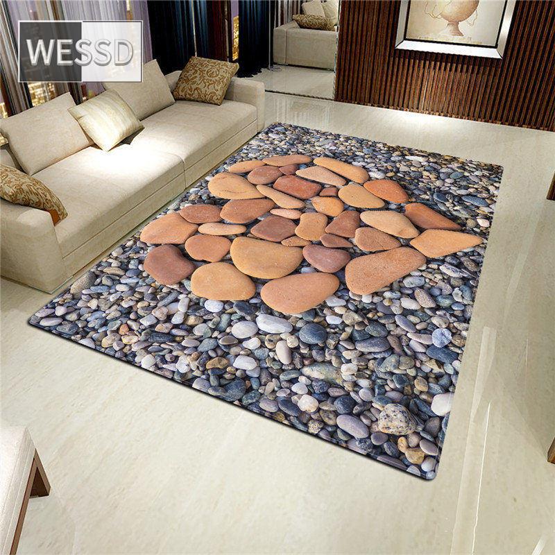 

Большой ковер с 3D камнем для гостиной, цветной булыжник с принтом, фланелевый коврик из губки для спальни, кухонный коврик, противоскользящий коврик для ванной комнаты 160x200cm 1pcs
