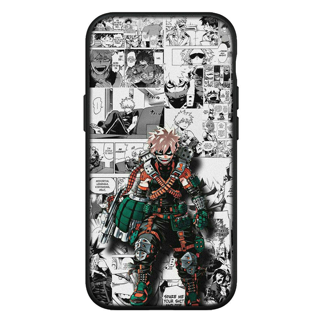 For Samsung Galaxy S25 S24 S23 iPhone 17 16 15 Xiaomi Redmi Note 14 13 12 11 Pro Max XR Phone Case Bakugou Katsuki My Hero Academia OPPO Huawei Cover