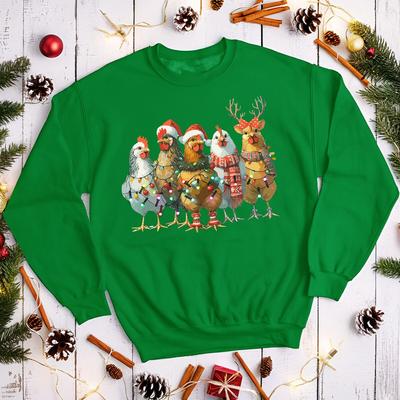 Mens and Womens Chickens Christmas Jumper Sweatshirts #MC