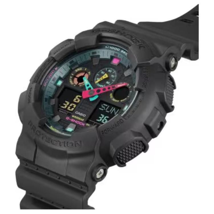 Casio Unisex Liquid Crystal/Analog Dual Display Series Black Watch GA-100MF-1A GA-100MF-1A