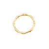 Korean-Style Bamboo Joint Titanium Steel Ring for Women, 18K Gold-Plated with Lasting Color Retention