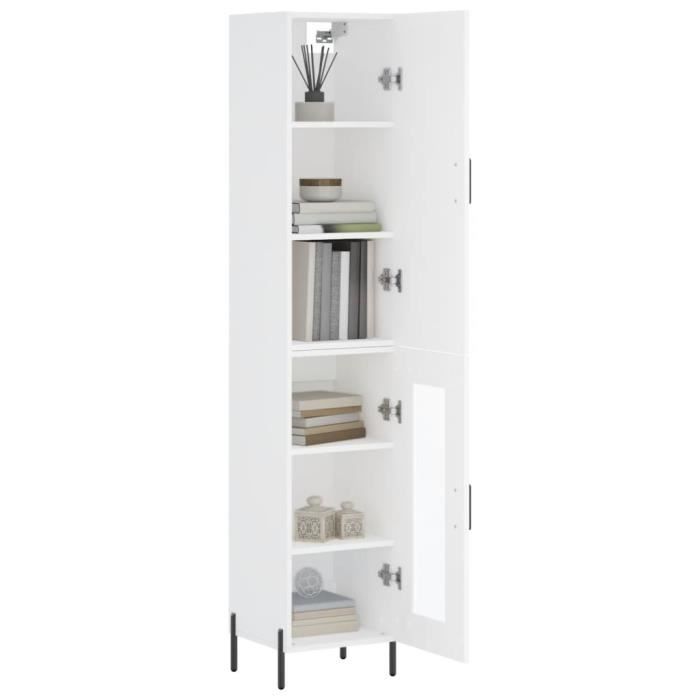 VidaXL Highboard White 34.5x34x180 Cm Engineered Wood 3199049