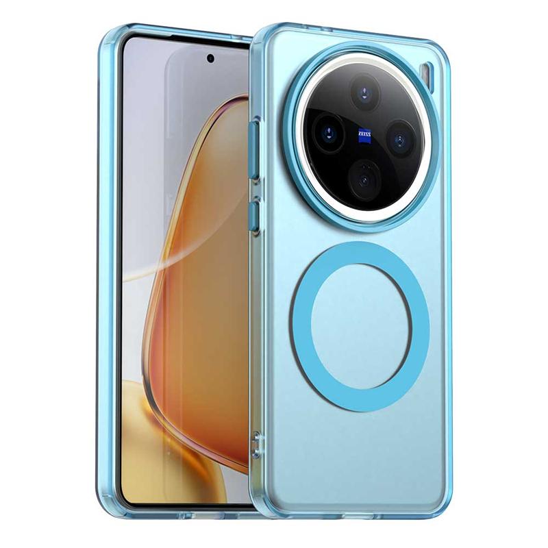

Прозорий чохол для Vivo X200 Pro Чохол Vivo X200 Pro Mini Магнітна адсорбція Бездротова зарядка Задня кришка для Vivo X200 Pro Чохол For Vivo X200 синій