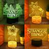 Stranger Things 3d Led Night Light With 16 Color Remote For Kids Bedroom Decor